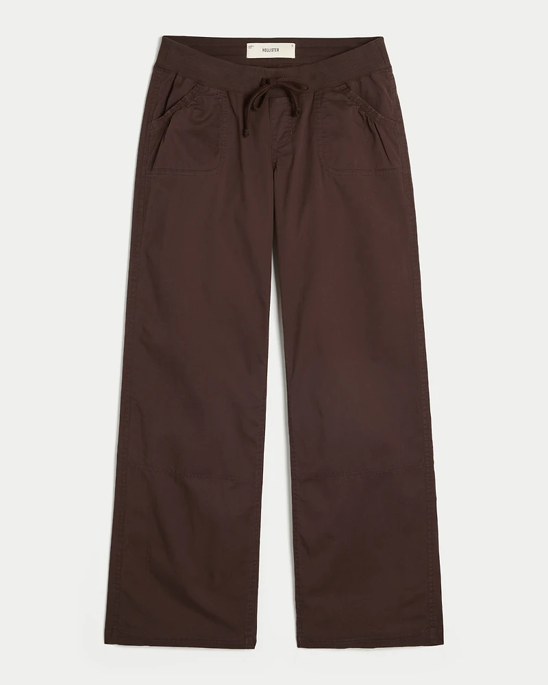 Hollister Remi Ultra Low-Rise Poplin Pull-On Pants