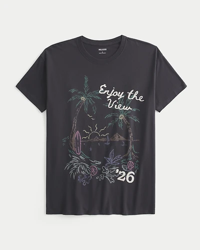 Oversized Beach Graphic Tee