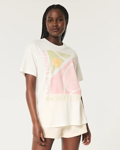 Oversized Saint Thomas Racquet Club Graphic Tee