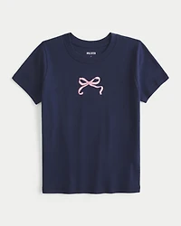 Bow Graphic Baby Tee