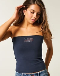 Taylor Shine Graphic Tube Top