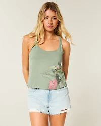Easy Trend Drop Tropical Bird Graphic Tank