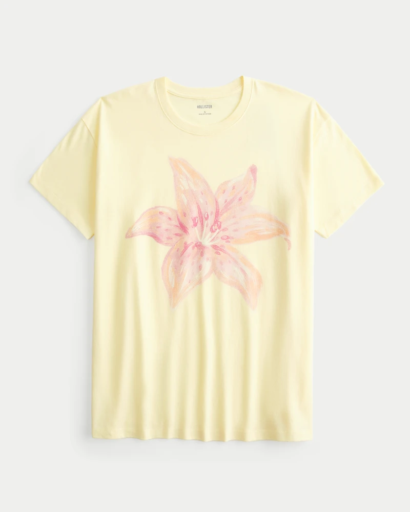 Oversized Floral Graphic Tee