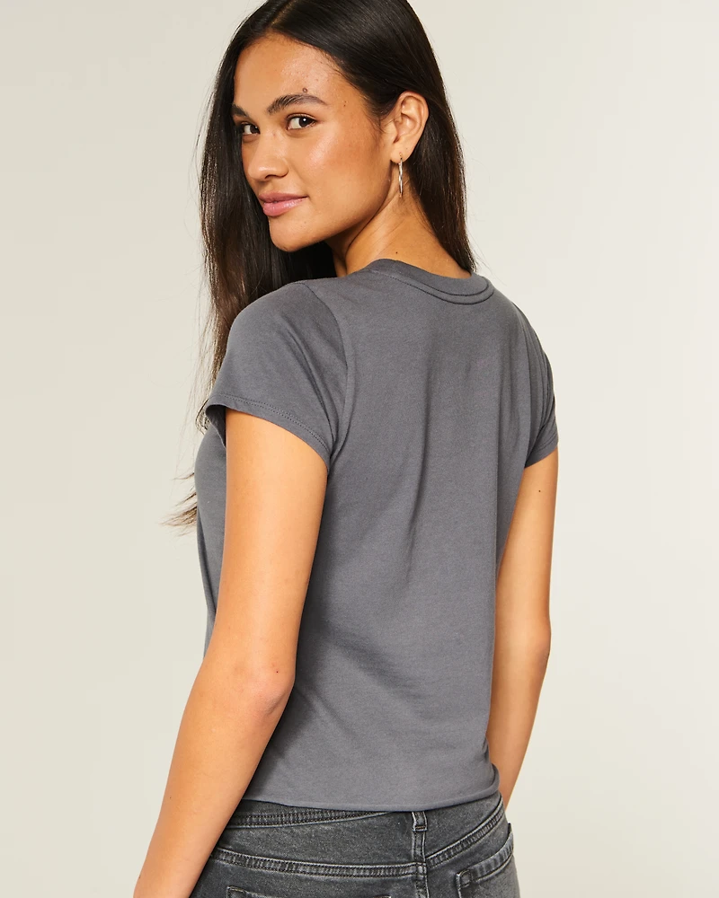 Easy Body-Skimming Butterfly Graphic Tee