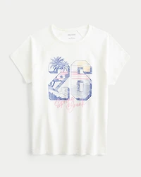 Spring Break Graphic Slub Baby Tee