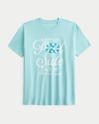 Oversized Meet Me Poolside Graphic Tee