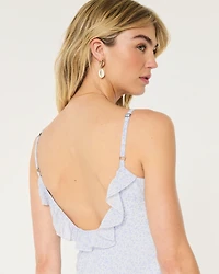 Ruffle Chiffon Mini Dress