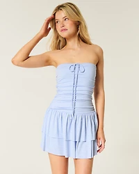 Strapless Knit Skort Dress