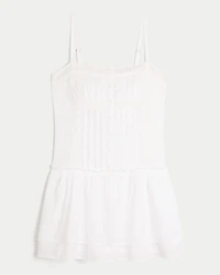 Lace Trim Mini Dress