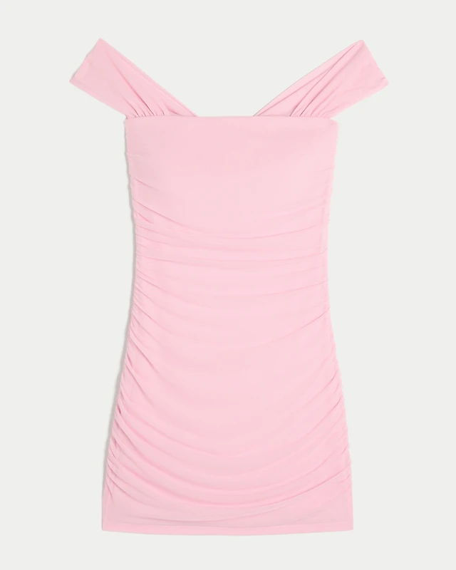 hollister bodycon dress Women's Satin Strapless Bow Bodycon Dress in Butter Yellow Size M TALL from Hollister