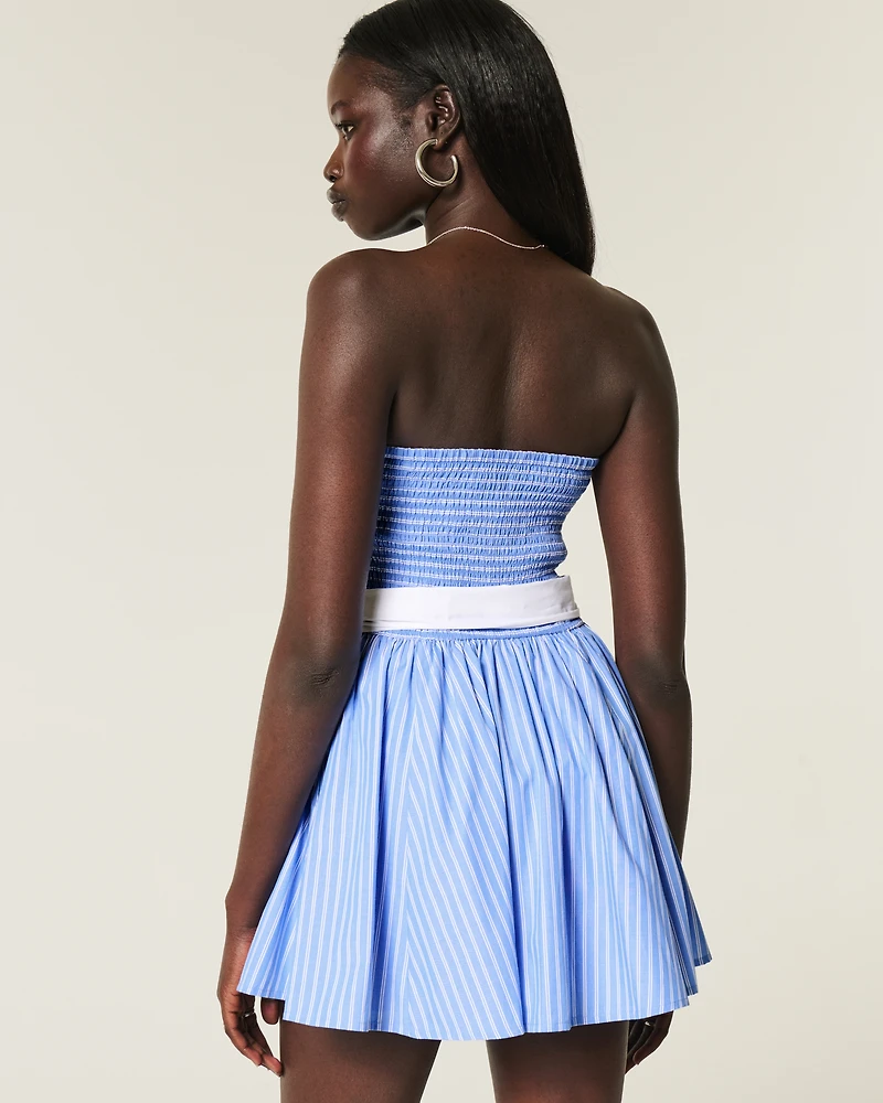 Strapless Bow Mini Dress