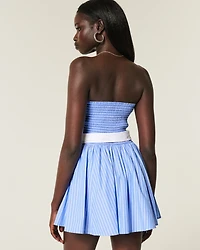 Strapless Bow Mini Dress