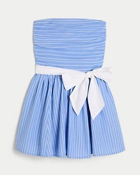 Strapless Bow Mini Dress