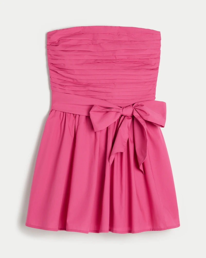 Strapless Bow Mini Dress