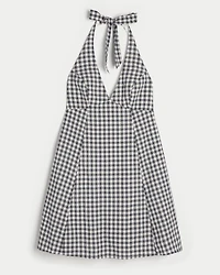 Open Back Halter Mini Dress