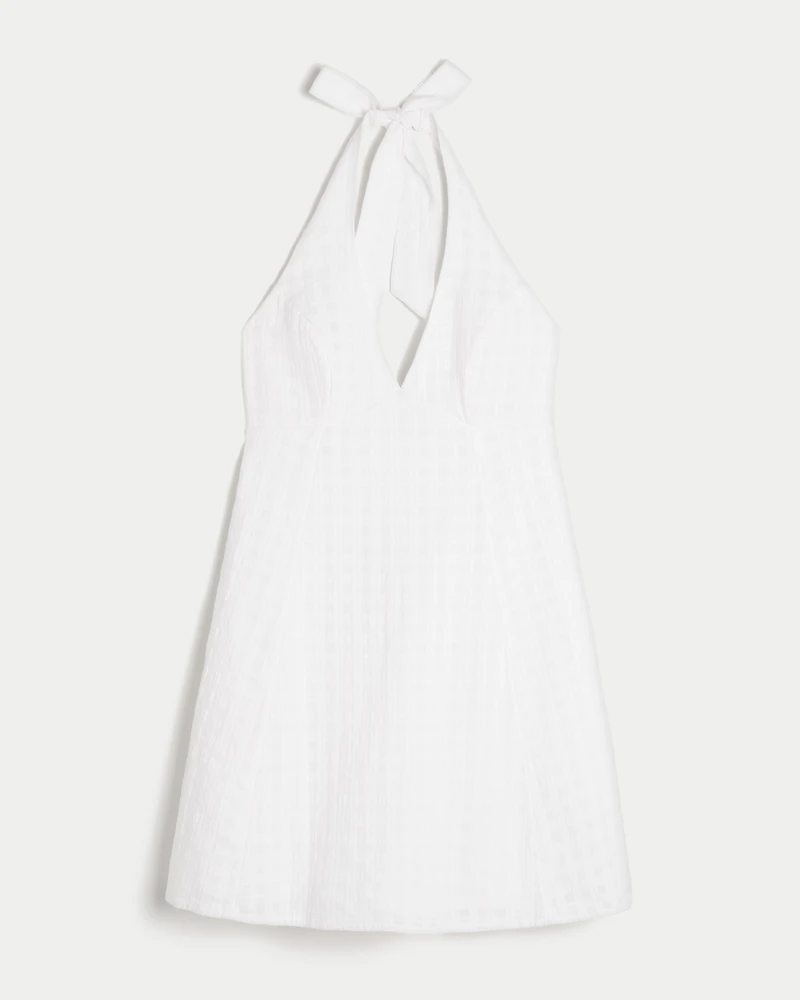 A-Line Halter Mini Dress
