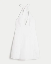 A-Line Halter Mini Dress