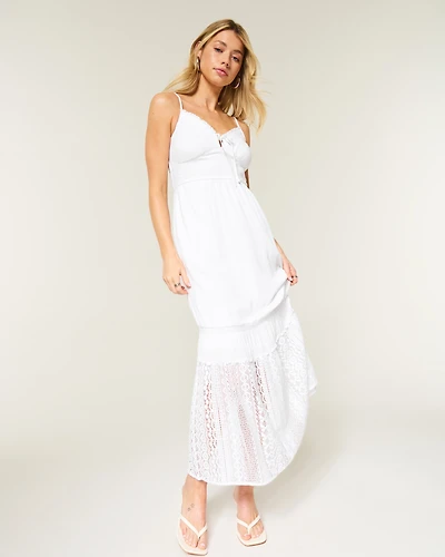 Lace Inset Maxi Dress