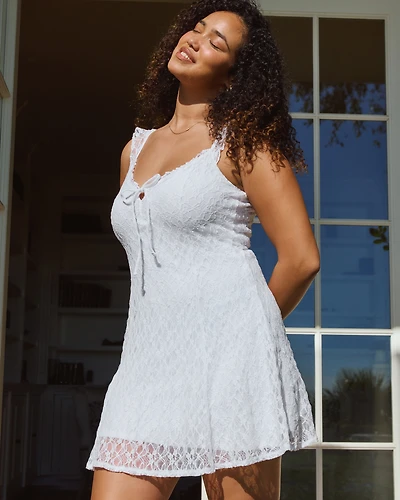 All-Over Lace Mini Dress