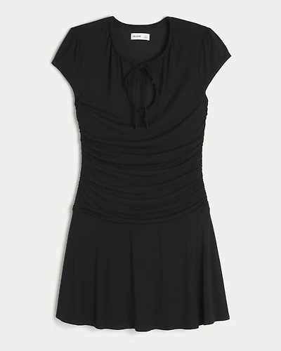 Knit Keyhole Mini Dress