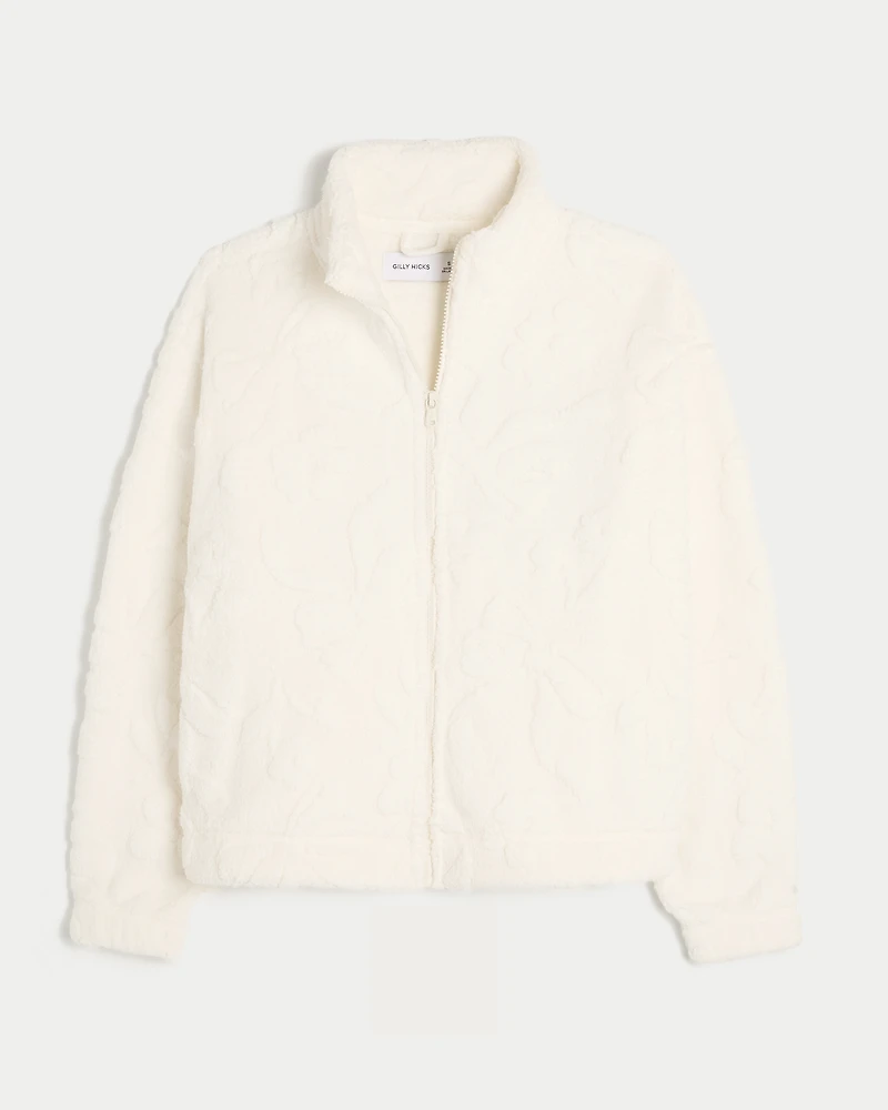 Gilly Hicks Sherpa Zip-Up Sweatshirt
