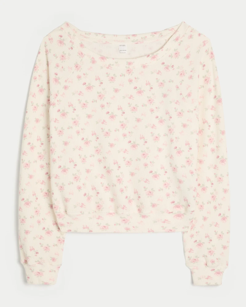 Gilly Hicks Waffle Off-the-Shoulder Top