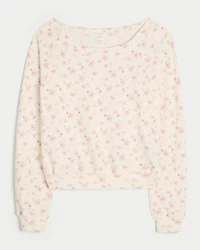 Gilly Hicks Waffle Off-the-Shoulder Top