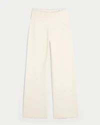 Gilly Hicks Sweater-Knit Foldover Straight Pants