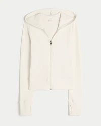 Gilly Hicks Waffle Zip-Up Hoodie