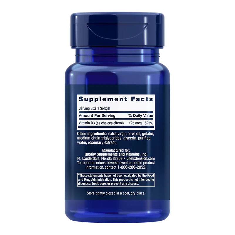 Vitamin D3 125mcg (5000 IU) 60ct