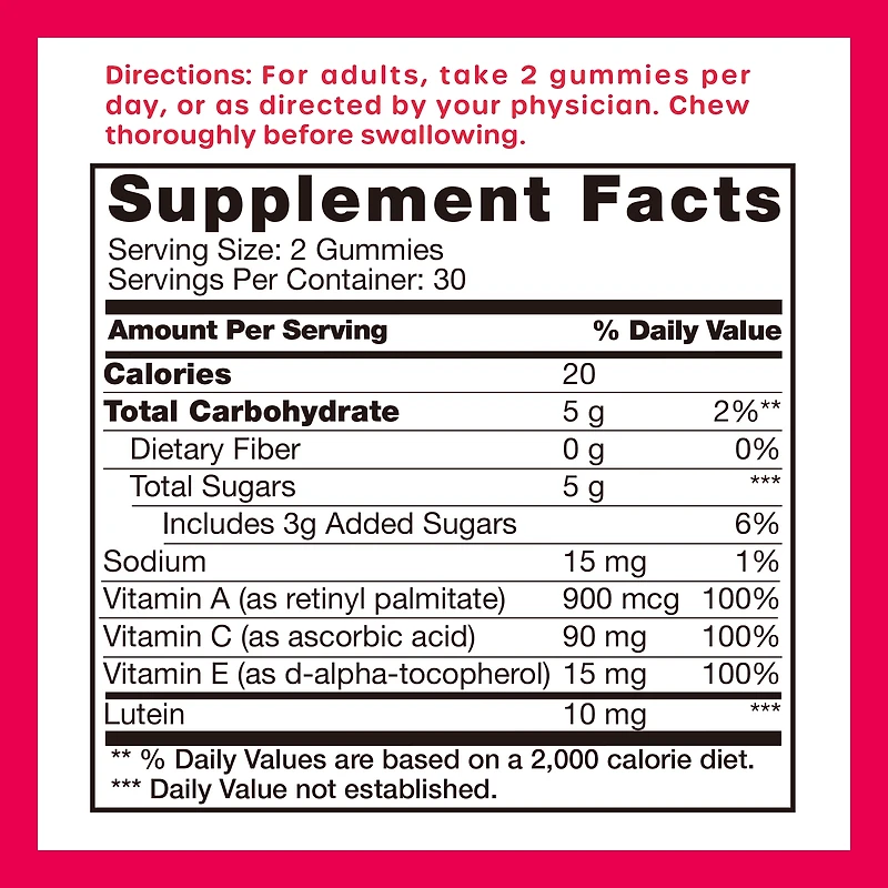 Vitamin World eye happy Lutein + Vitamins Gummies