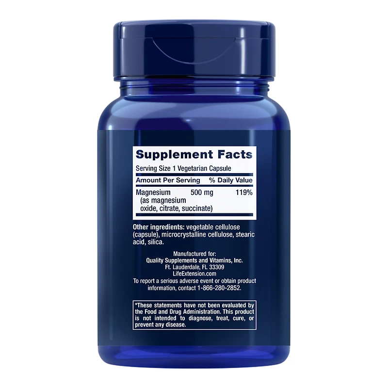 Magnesium Caps 500mg 100ct