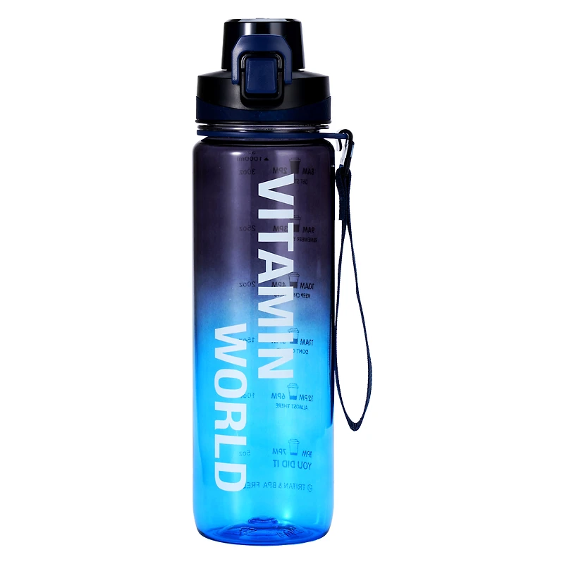 VW Sports Water Bottle 32oz. Black Blue