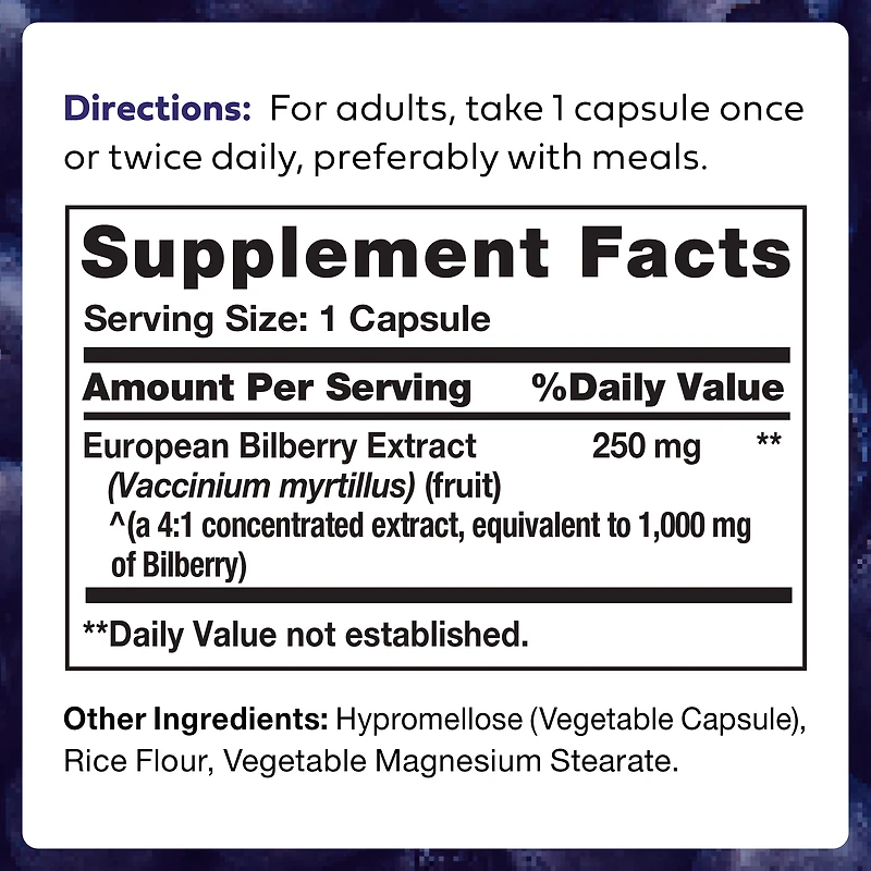VW Bilberry Fruit 1000mg 90sfg