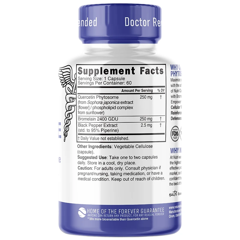 Quercetin Phytosome with Bromelain + Piperine 500mg