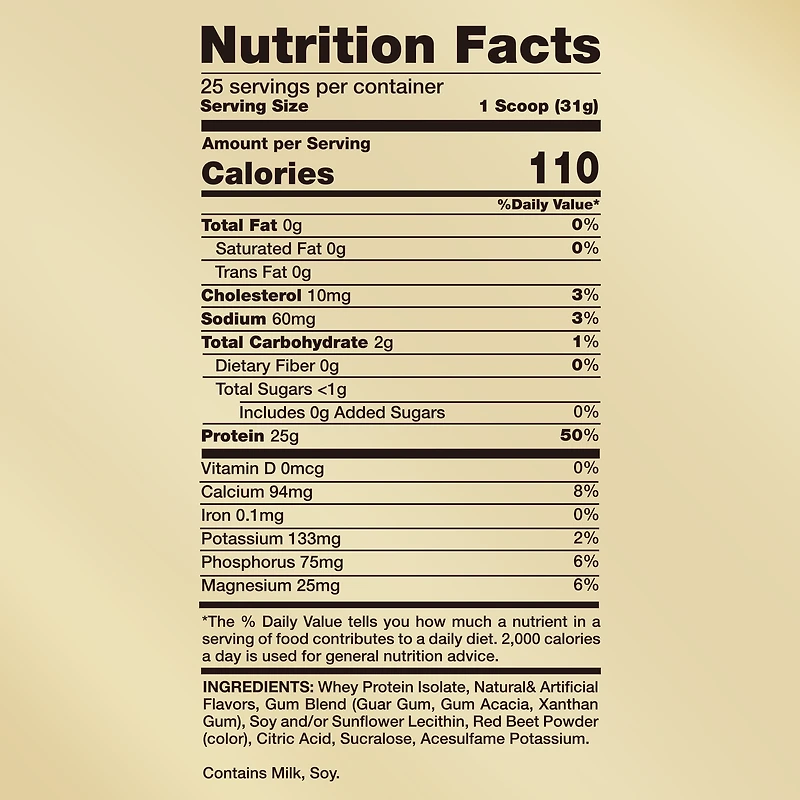 100% Whey Isolate - Strawberry Cream (25 Servings)