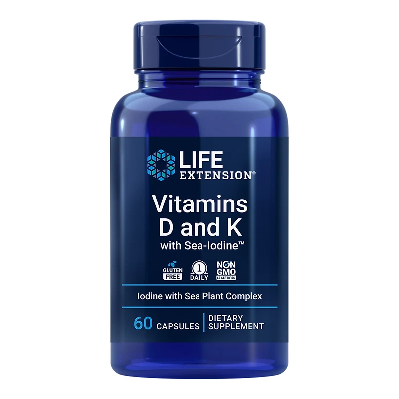 Vitamins D and K with Sea-Iodine™ 60ct