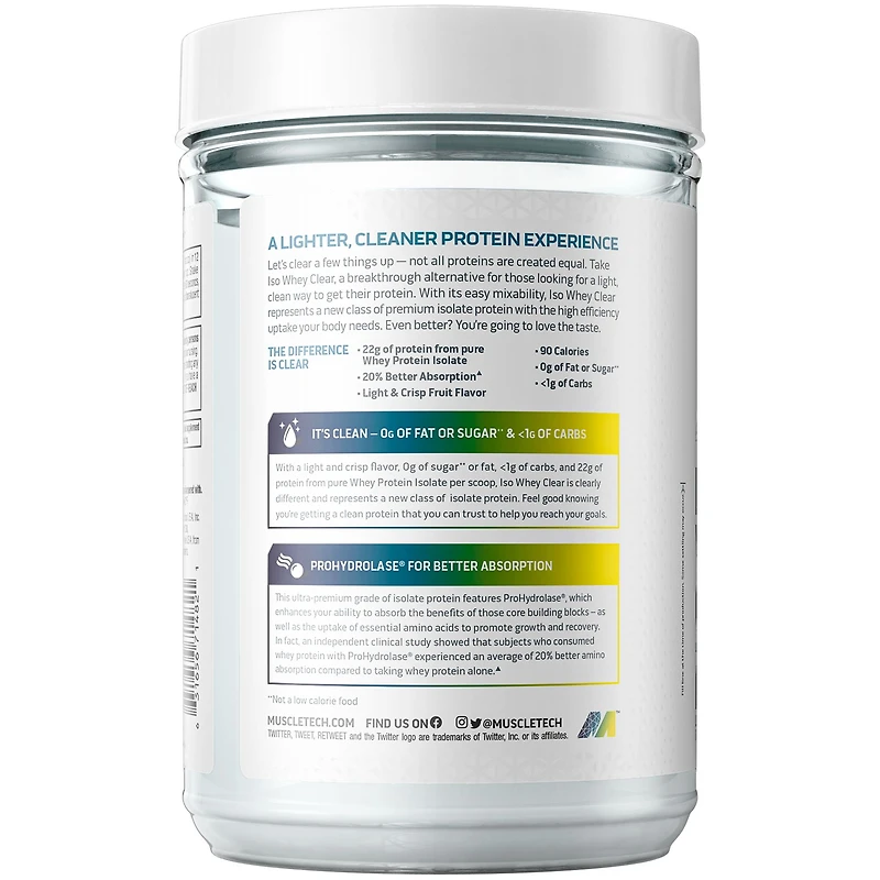 Iso Whey Clear Ultra-Pure Protein Isolate Lemon Berry