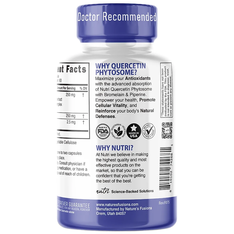 Quercetin Phytosome with Bromelain + Piperine 500mg