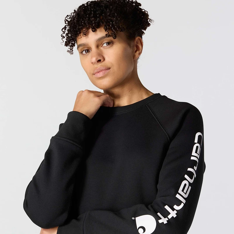 Women's Relaxed Fit Midweight Graphic Crewneck Sweatshirt