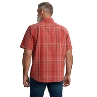 Loose Fit Midweight Short-Sleeve Plaid Shirt