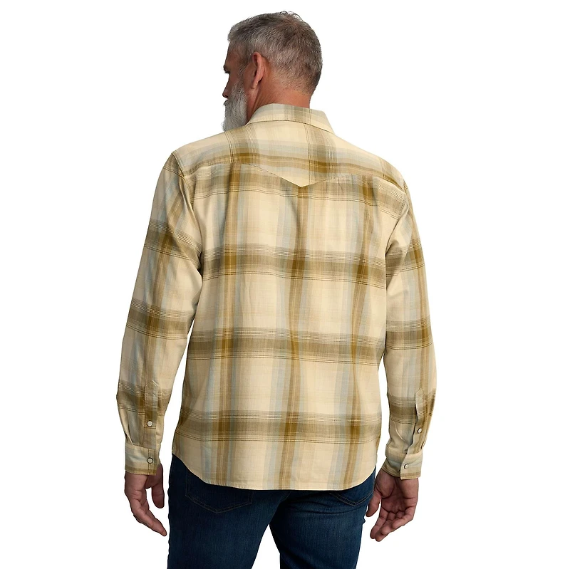 Montana Rugged Flex® Relaxed Fit Lightweight Long-Sleeve Snap-Front Plaid Shirt