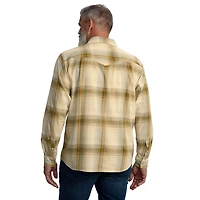 Montana Rugged Flex® Relaxed Fit Lightweight Long-Sleeve Snap-Front Plaid Shirt