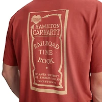 Relaxed Fit Lightweight Short-Sleeve Pocket Railroad Graphic T-Shirt