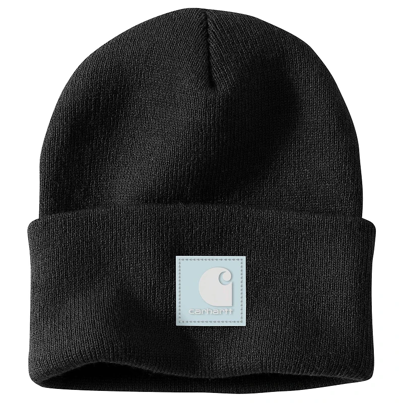 Knit Rubber Patch Beanie