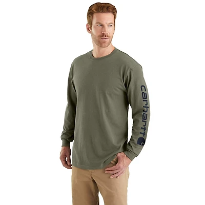 Loose Fit Heavyweight Long-Sleeve Logo Sleeve Graphic T-Shirt