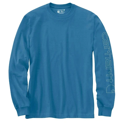 Loose Fit Heavyweight Long-Sleeve Logo Sleeve Graphic T-Shirt