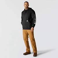 Loose Fit Midweight Logo Sleeve Graphic Hoodie