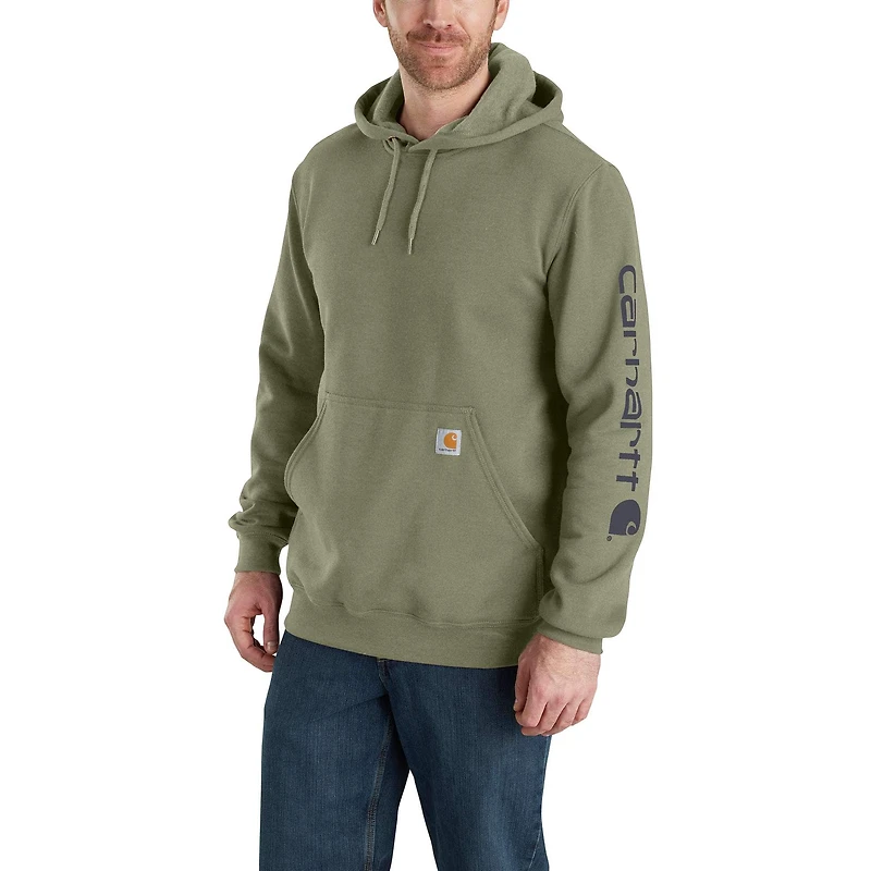 Loose Fit Midweight Logo Sleeve Graphic Hoodie