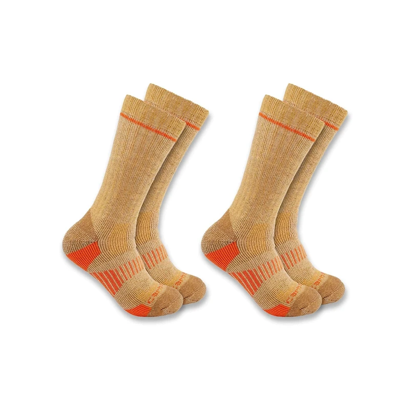 Midweight Synthetic-Wool Blend Boot Sock 2-Pack